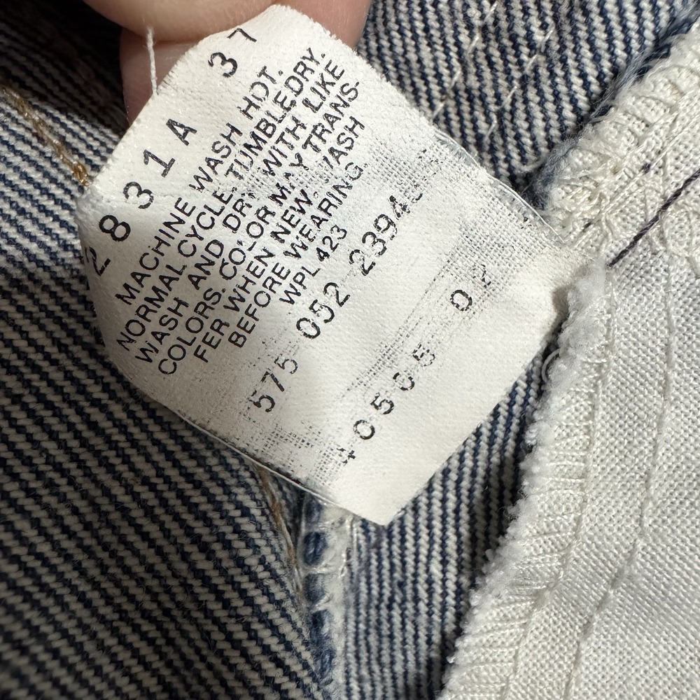Vintage Levi's Orange Tab 505 Jeans Tag 36x32 Size 34 Dark Raw Rigid Denim USA - Picture 7 of 16